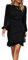 RPAEOY Damen Kleid Elegant Langarm Rüschen Bodycon Puffärmel Kurz Kleider Vintage Formal Dress Bleistiftkleid für Cocktail Abend Büro Sommer Herbst Schwarz XL