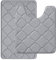 Homaxy Memory Foam Badezimmerteppich Set 2 teilig WC Vorleger mit Ausschnitt Set Saugfähige rutschfeste Badematte Set Waschbar Badteppich Set 2teilig, Grau