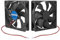 Lot de 2 ventilateurs DC 12 V 12025 120 x 120 x 25 mm 120 mm 120 mm DC 12 V pour ventilateur, serveur, boîtier, onduleur, ventilateur de PC à 2 broches
