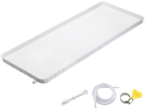 Air Conditioner Condensate Drain Pan, Window Air Conditioner Drain Kit PP Tray Water Collector, Indoor/Outdoor Unit Water Collecting and Drainage Plastic Drip Tray ( Color : 91.5*45cm/36*18in , Size :