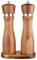 Wooden Salt and Pepper Grinder with Holder Tray 8 inch Set of 2, Acacia Wood Pepper Mill Shaker Pepper Grinder Kit with Adjustable Ceramic Shaker for Barbecue Kitchen Decoration Restaurant