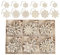 ilauke 36 Stück Weihnachten Schneeflocke Holzanhänger, 12 Design 2 Größen Weihnachtsdeko Holz DIY Basteln, Weihnachtsbaum Deko fur Kinder, Schneeflocken Christbaumschmuck Geschenkanhänger mit Juteseil