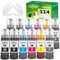 FANSHENG 114 Tinte kompatibel mit Epson 114 Tintenfehlflaschen für ET-8500 ET-8550 Drucker (12 Pack 2Schwarze/2Foto Schwarze/2Cyan/2Magenta/2Gelb/2Grau)