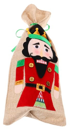 BEBEMOKO Xmas Wine Bottle Holder Walnut Soldier Wine Bottle Cover Christmas Decorations for Holiday