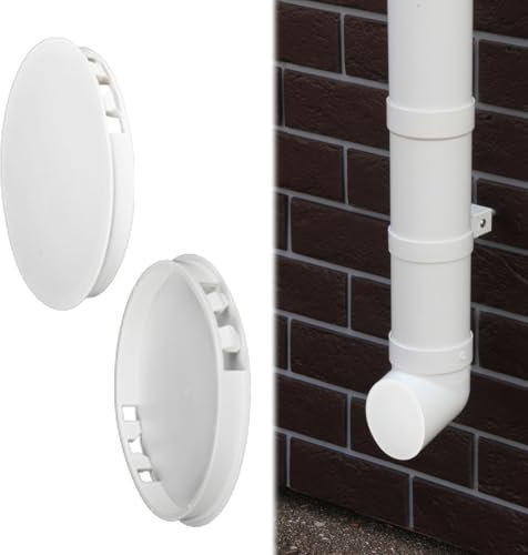 VARKAGE 2 Stück 100mm Lüftungsrohr Muffenstopfen dn 100 Abdeckung Endstück Abdeckung für Lüftungsrohr Rohrverschlussstopfen für Drainagerohre ASA-Kunststoff UV-beständig