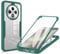 ILING Trasparente Case for OPPO Reno 12F 4G / OPPO Reno 12 FS 5G (Reno12 F 5G), 360° Full Body Protection Shockproof Cover with Built-in Screen Protector, Ultra Thin Hard PC Silicone TPU Case (Green)