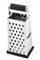 Cheese Grater, Hand held Grater,Slicer, Housewares Grater 4 Sided Cheese Graters Graters for Kitchen Black Handle Garlic Grater Lemon Grater with Handle(Sliver,Size:9.6inch)