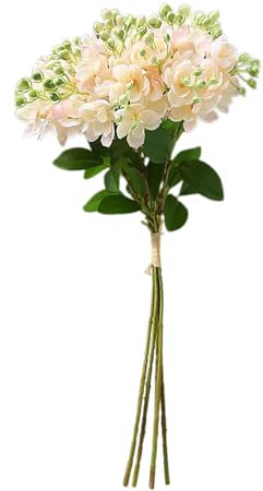 Wnvivi Fiori Artificiali di Gelsomino, Bouquet di Fiori Invernali Finti da 39 Cm, Composizioni di Fiori di Gelsomino Finti per Centrotavola per Matrimoni Domestici (B)