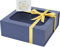 Geschenkbox mit Sichtfenster, 19x19x7,6 cm Geschenkboxen für Presents with Lids Magnetic Closure Rectangle Collapsible for Groomsman Proposal Box, Christmas, Halloween (Dunkelblau)