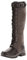YUMALI Stivali Da Equitazione per Donne, Moda Retrò Stivali Lunghi Da Equitazione in Pelle PU Con Chiusura Posteriore (Grey,43)