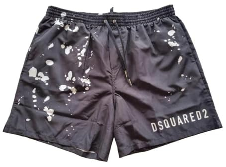 DSQUARED2 Costume da Bagno Uomo Boxer Corto Swim Shorts D7B544710.001 Nero