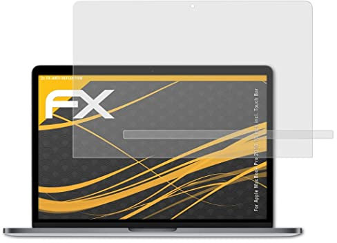 atFoliX Película Protectora compatible con Apple MacBook Pro 2016 13 inch incl. Touch Bar Lámina Protectora de Pantalla, antirreflejos y amortiguadores FX Protector Película (Set de 2)