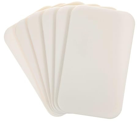 SIDCO Schneidebrett Kunststoff weiß 6 x Frühstücksbrettchen kleine Brettchen 25x15 cm