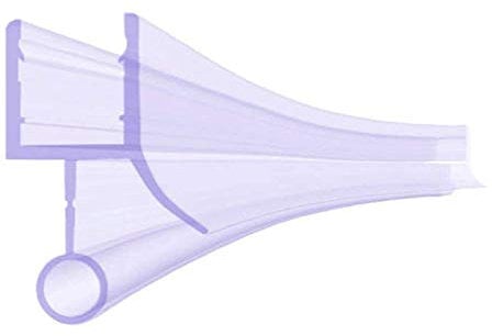 BIJON Duschdichtung 8mm - 100cm Duschtür-Dichtung Gebogen mit Balg für Rund-Dusche - Gummilippe, Dichtung Dusche Glastür, Duschkabinen-Dichtung, Duschlippendichtung, DU01-C