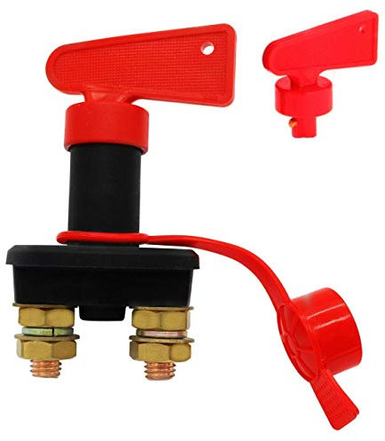 SeeKool Battery Isolator Disconnect Cut OFF Power Kill Switch with Brass Screw Nut for Marine Car Boat RV ATV Vehicles