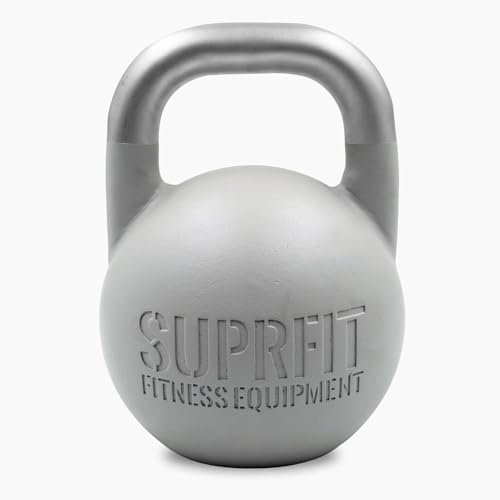 SUPRFIT – Pro Competition Kettlebells 44 kg – genormte Wettkampf Kugelhantel aus massivem Stahleinzelguss für Kraft- & Crosstraining – mit Farbcodierung zur besseren Unterscheidung der Gewichte