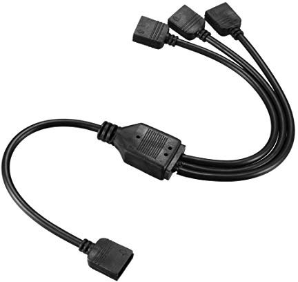 sourcing map RGB Splitter Cable 1 Female to 3 Female 3 Pin Extension Connector Cord Wire for 5050 3528 LED Light Strips 30cm Length