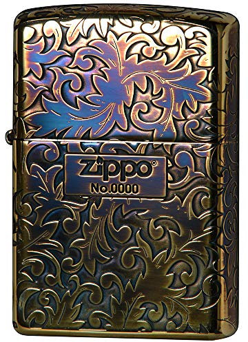 Zippo Classic Arabesque Logo oxidiert Vergoldung 5-Seiten Ätzen Japan Limited