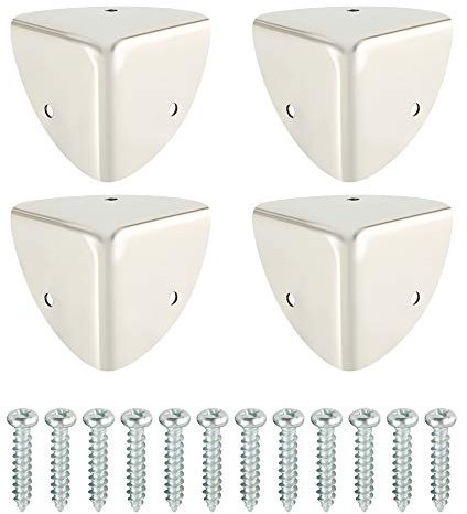 Sayayo 39MM Dia. Metalen Hoekbeschermers Hoek Brace voor Houten Kofferbak Borst Case Flightcase Werkblad Hoek, Anti- Eckenschutz Metall Kantenschutz Metall Poliert
