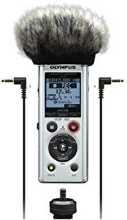Olympus LS-P1 4 GB Hi-Res Audio-Recorder-Videogapher-Set inkl. Windschutzscheibe, Blitzschuh-Adapter, 3,5-mm-Audiokabel und 8-GB-Micro-SD-Karte