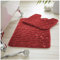 GC GAVENO CAVAILIA Premium 2 Piece Pebble Bath Mat Non Slip Pedestal Set, Extra Absorbent 100% Memory Foam Bathroom Toilet Rug, Regular (50x80, 50x40 cm), Deep Red