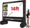 Pro 14 Feet Inflatable Outdoor Movie Projector Screen, Outdoor Blow Projection Screen Mega Projector Screen for Front and Rear Projection - Includes Inflation Fan, Base Stakes, Tie-Downs & Storage Bag
