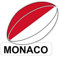Akachafactory Aufkleber für Auto / Motorrad, Motiv: Flagge Rugby Monaco Monegask