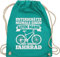 Shirtracer Turnbeutel Rucksack - Radsport Taschen - Unterschätze niemals einen alten Mann mit einem Fahrrad - weiß - Unisize - Türkis - fahrradfahrer geschenke radler beutel geschenk radfahrer alter