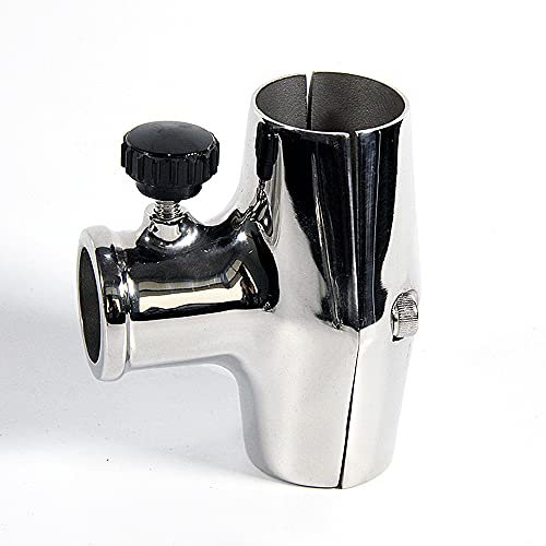 RedSnake Boat RV Accessories Yacht Hardware Stainless Steel Rail Mount Flag Pole Sockets, 1-1/8- 1-1/4 Rail, 1 Flagpole