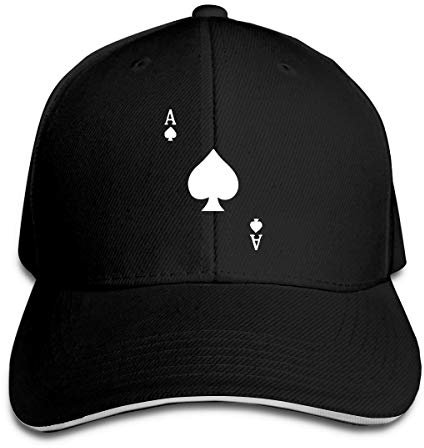 ACE of Spades Poker 2 Baseball Cap Verstellbare Sandwich Cap Denim Dad Hat Trucker Hat Hip Hop Cowboy Hat für Herren Damen