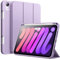 JETech Funda para iPad Mini (A17 Pro, 2024 Modelo, 7.ª Generación) / Mini 6 (2021 Modelo, 6.ª Generación) con Portalápiz, Slim Tableta Cover con Suave TPU Trasera (Púrpura Claro)