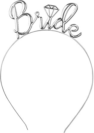 Jagowa 1 Stück Bride to Be Stirnband Metall Tiara Krone Stirnband Zubehör für Braut Verlobung Hochzeit Party Geschenk (Silber)