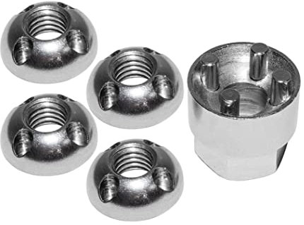 OG Secure | Anti-theft Security Nut Set M12 | 304 Stainless Steel | Winch | Tamper Proof | Reusable Shear Nut | Light Bar | E Bike | 4 Hole
