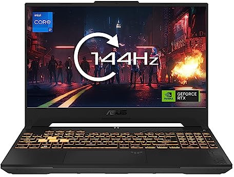 ASUS TUF Gaming F15 FX507ZV 15.6 Full HD 144Hz Gaming Laptop (Intel i7-12700H 14-Cores, NVIDIA GeForce RTX 4060 8GB Graphics (140W TGP), 16GB RAM, 512GB SSD, Windows 11)