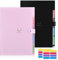KONVINIT Dokumentenmappe,Mappe mit Fächern Fächermappe 5 Tasche Dokument Organizer mit Schnalle Kunststoff Ordnungsmappe mit Etiketten Büro Schule Organizer Mappe,2 Stücke