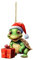 Laonajkd Schildkröte Weihnachtsdekorationen, hängende Ornament, Weihnachtsbaumschmuck, Anhänger, Kunstharz, grüne, für Zuhause, Urlaub, Party mit Belastung Weihnachten deko Christmas