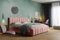 MARPUR Polsterbett Nero mit Kopfteil, 180x200 cm, Doppelbett mit Bettkasten und Lattenrost aus Holz, Velourstoff: Rosa