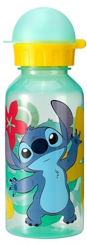 Stitch Bouteille d'eau de 370 ml pour enfants, école, crèche, voyage, fabriquée en matériau durable, réutilisable, sans BPA