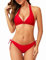 Giyaluzw Bikini Damen Triangel Sexy Bikini Brazilian Style Bikini-Sets Schwarz Niedriger Taille Sport Push up Bademode (DE/NL/SE/PL, Alphanumerisch, XL, Regular, Regular, Rot)