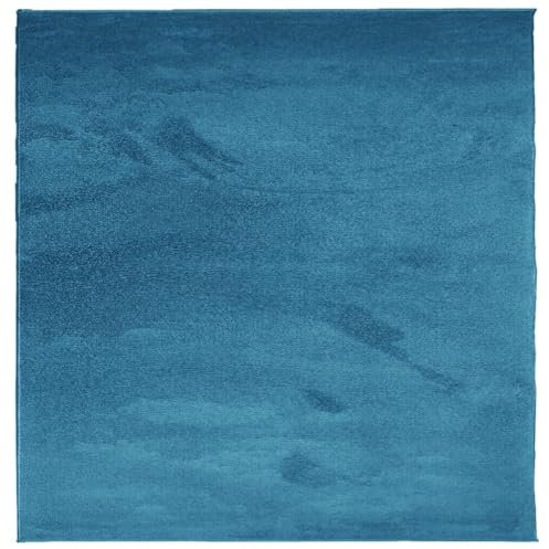 vidaXL Teppich Oviedo Kurzflor Türkis 200x200 cm