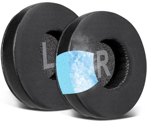 SOULWIT Cooling Gel Earpads Replacement for Skullcandy Cassette On-Ear Wireless Headphones, Ear Pads Cushions with Ice Silk Fabric, High-Density Foam - Black