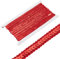 HOBBIESAY 20 Yards 0.47 Zoll Rote Pailletten Streifen Pailletten Elastikbesatz Metallische Stretch Pailletten Glänzendes Näh Paillettenband Für Kleider Tanzkostüme Stirnbänder DIY Handwerk
