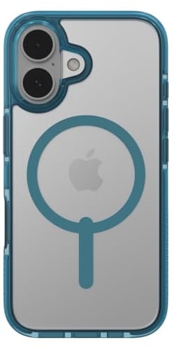 ZAGG Santa Cruz Snap Graphene-Reinforced Case for iPhone 16 [6.1-Inch], MagSafe Compatible, Anti-Yellowing, Scratch-Resistant, Slim Design, Shockproof Phone Back Cover (Retro Blue)