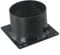 Flanschverbinder, Kanalverbinder,runder Flansch, ABS-Kunststoff,Lüftungs-Wandflansch für Trockner, Abluftrohr, Badezimmer-Ventilatorkanal (100 mm)