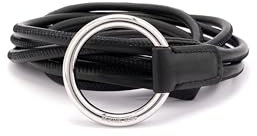 Michael Kors Damen Rope Belt with Ring, Stylish Fashion Accessory for Everyday Wear Gürtel, Schwarz/Silber, Small-Medium