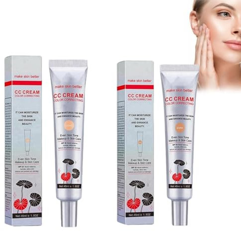 Korean CC Cream Foundation - Colour Changing, Tinted Moisturiser for Mature Skin - Light & Dark Shades