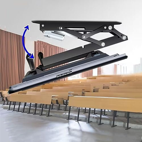 Support TV motorisé rabattable de 0 à 85 °, support de télévision au plafond, ascenseur TV escamotable dissimulé, élévateur télé électrique télescopique avec levage automatique, convient aux