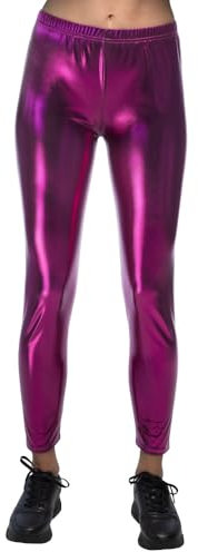 Boland - Leggings metallizzati per carnevale, festival, feste a tema o per la vita di tutti i giorni, pantaloni elasticizzati lucidi per costumi in maschera