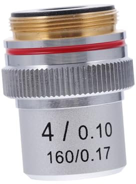 HOMSFOU Objektivlinse Kontrastlinse Erhöhen Taschenmikroskop Für Achromatisches Mikroskop Lupe Mikroskop Objektiv Kamera Mikroskop-objektiv Stereomikroskop Umfang Stahl Silver