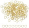 sourcing map 300pcs 8mm Open Jump Rings Gold Key Rings Clasps for Jewelry Making Tools Supplies Jewelry DIY Crafts Keychains Rings